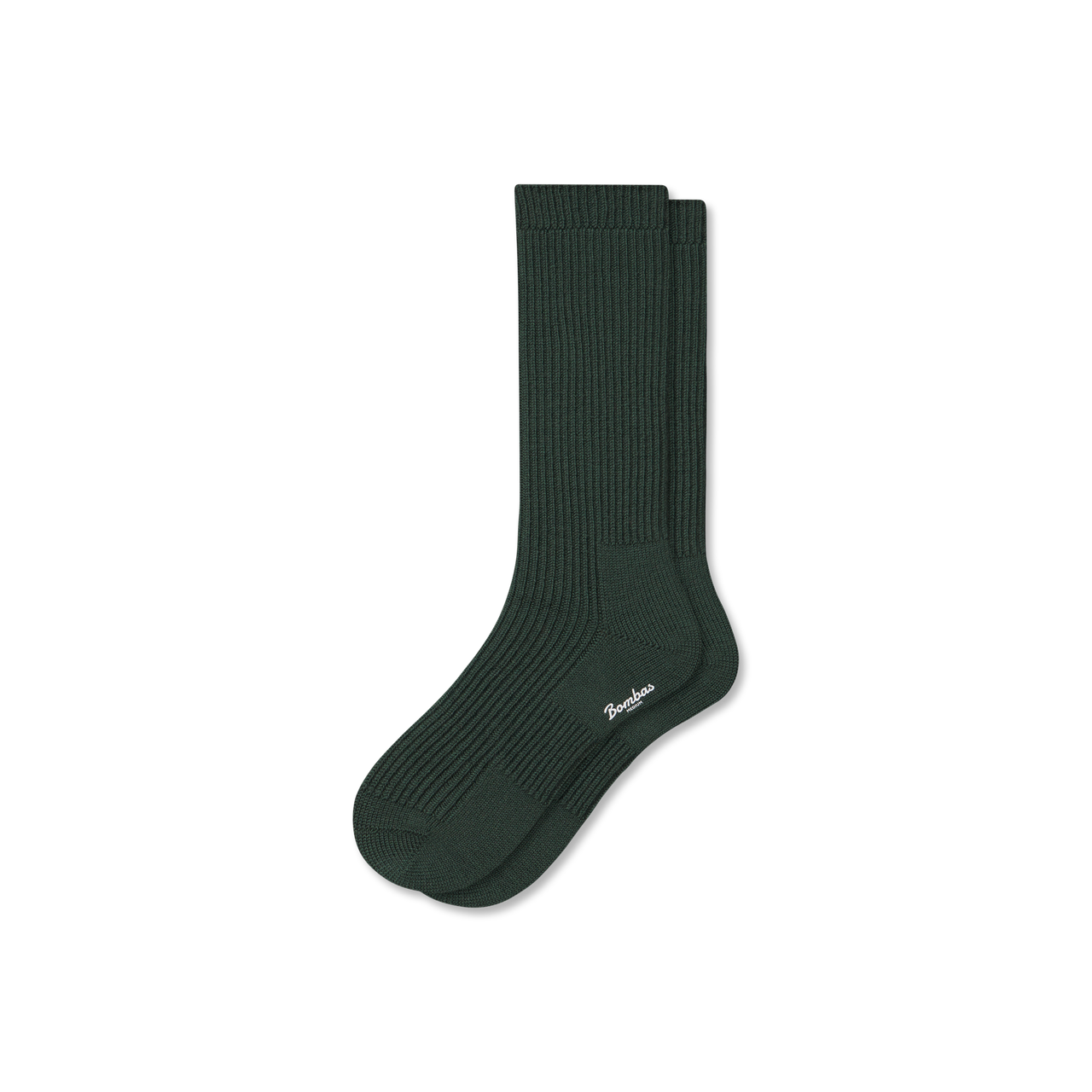 Merino Cashmere Blend Classic Rib Calf Socks - Dark Balsam L [10029]