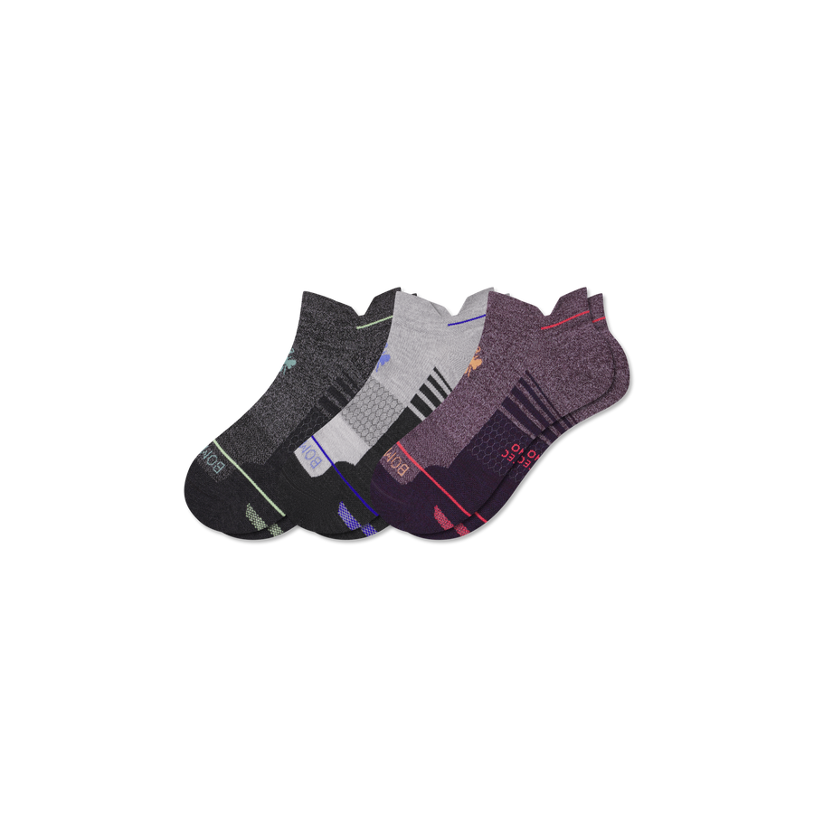 Women's Merino Wool Blend Run Ankle Sock 3-Pack - Everyday Comfort