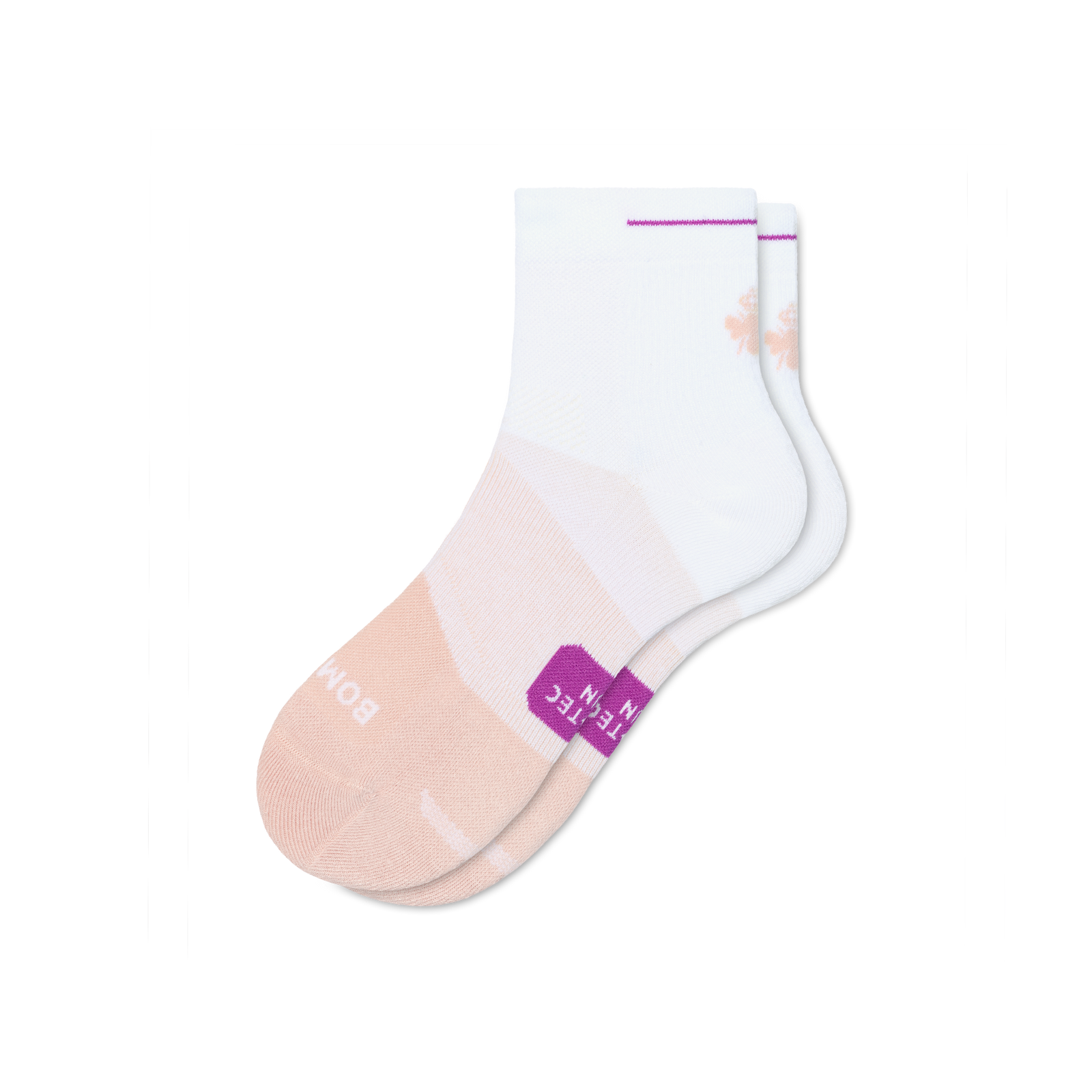 Run Quarter Socks - pink shadow L [10451]
