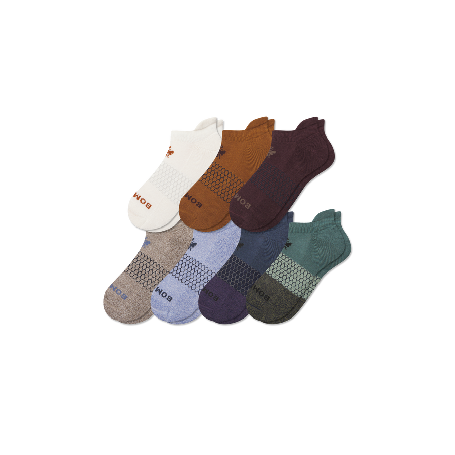 Men's Week of Bombas Ankle Sock 7-Pack - Light Trail Move