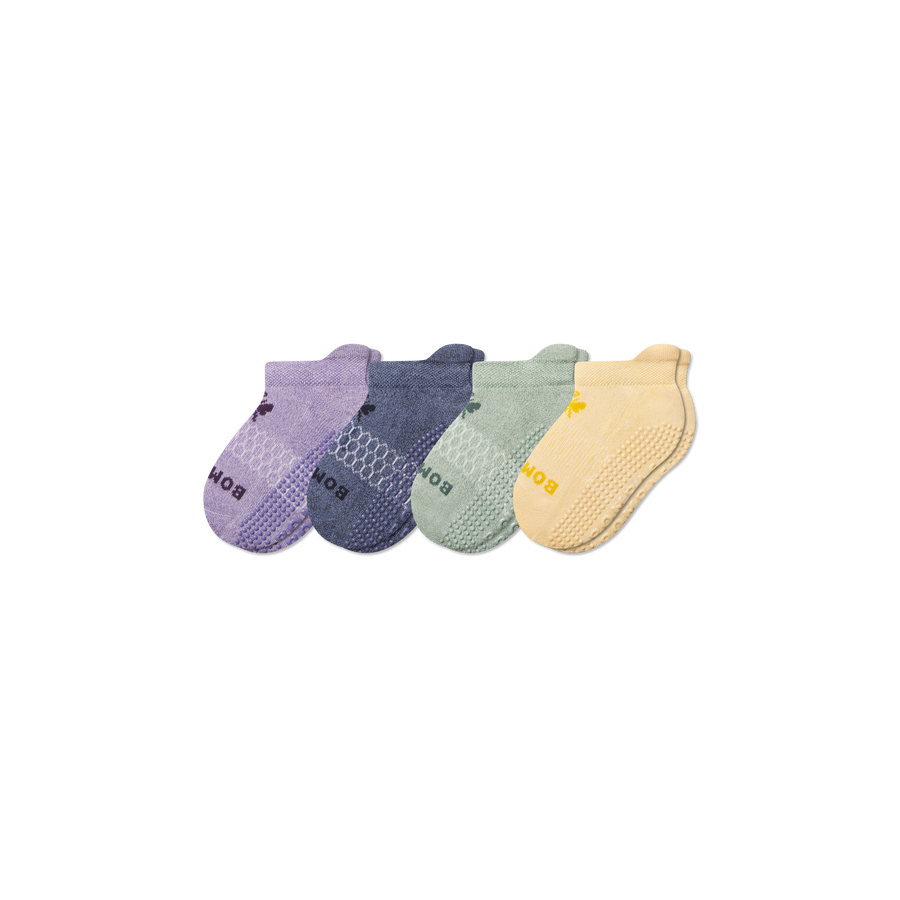 Junior Marl Gripper Ankle Sock 4-Pack - Active Comfort