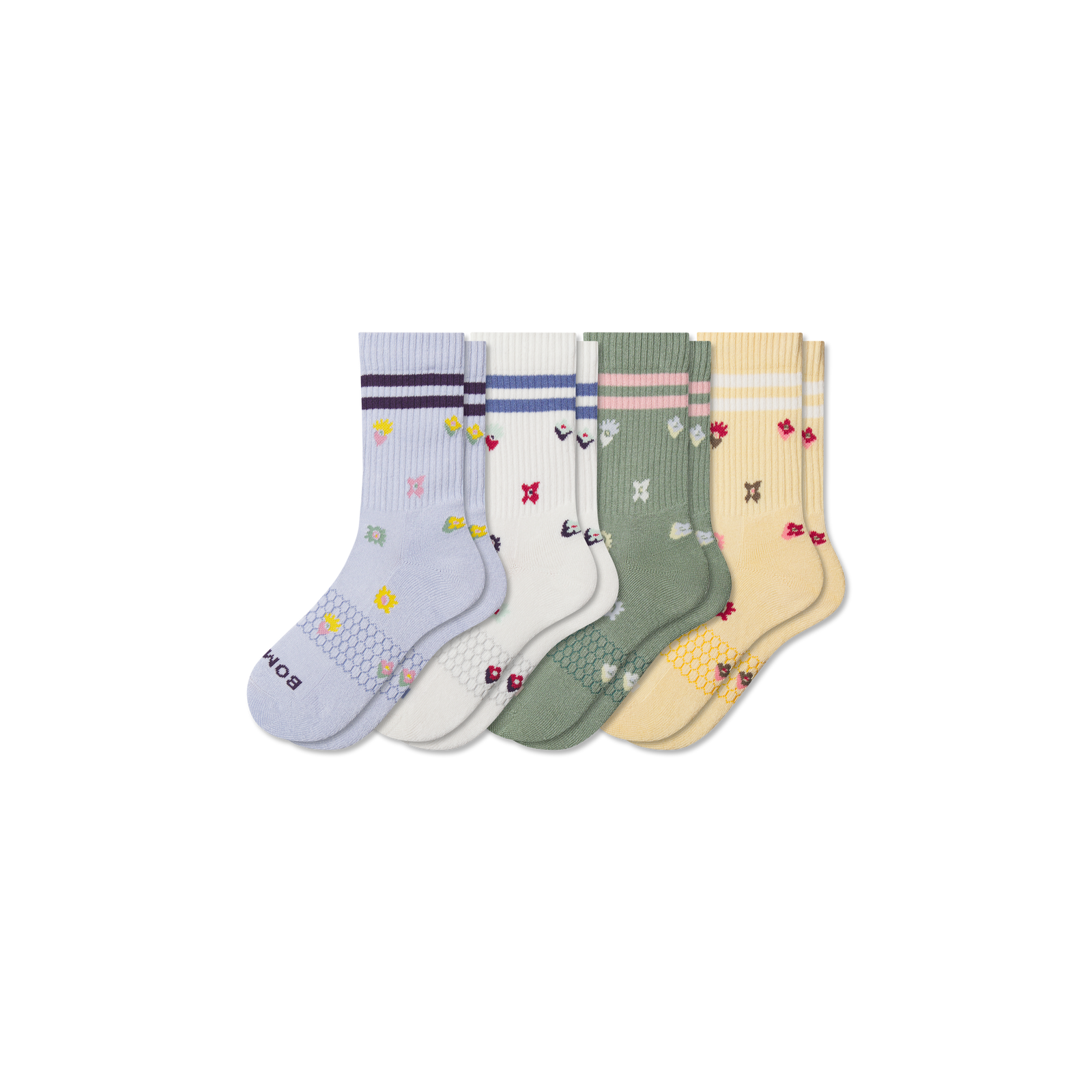 Calf Socks - Sage Stripe Mix L [10556]