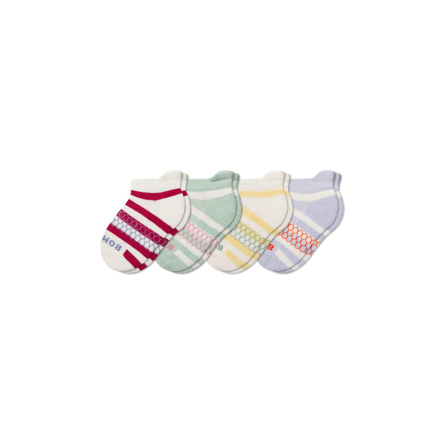 Junior Stripes Ankle Sock 4-Pack - Run Shift Support
