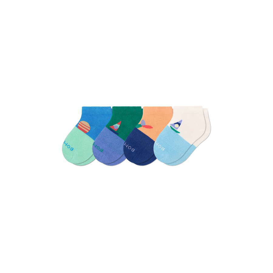 Toddler Lightweight Ankle Sock 4-Pack - Daily Low Cut Move
