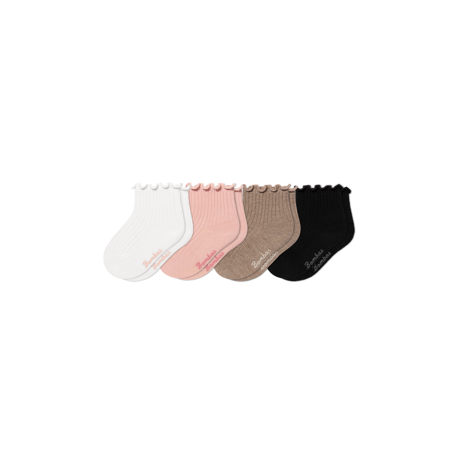 Baby Ruffle Rib Calf Sock 4-Pack (0-6 Months) - Outdoor Crew Wear