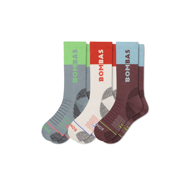 Merino Wool Blend Hiking Calf Socks - vintage plum mix L [11226]