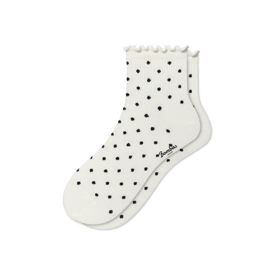 Women's Ruffle Rib Quarter Socks - Daily Hike Wear