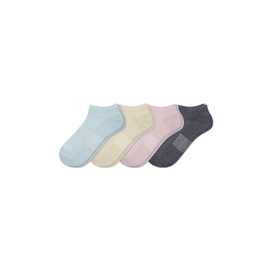 Women's Modern Rib Ankle Sock 4-Pack - Easy Weekend Cushion