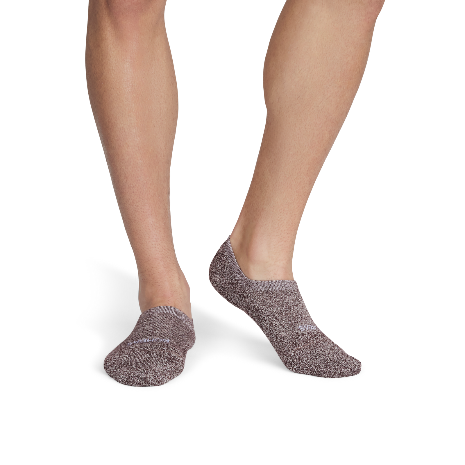 Cushioned No Show Socks - Chocolate Brown / Soft White MO1 [3024]