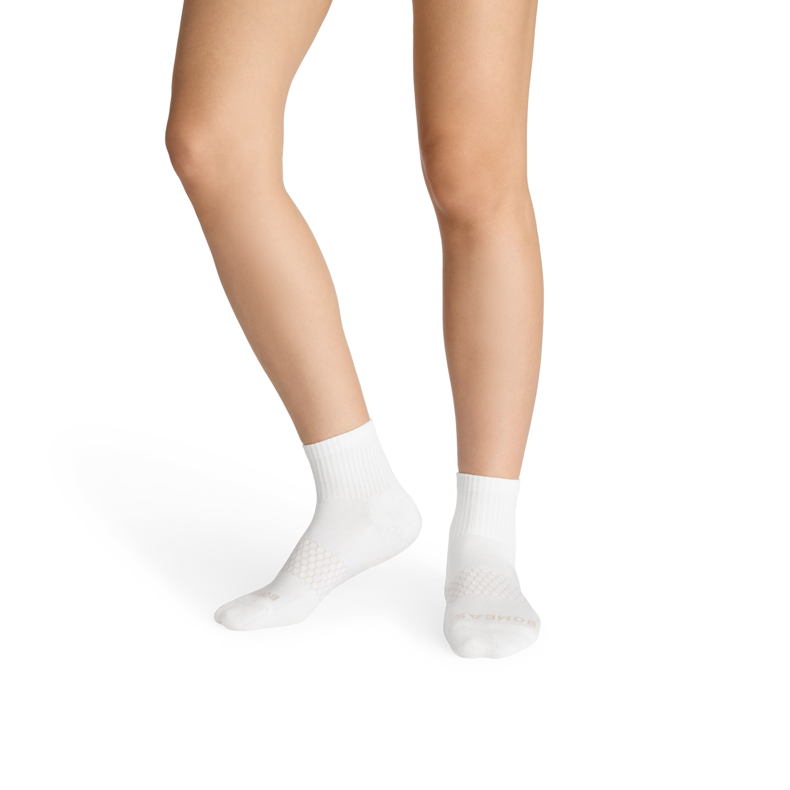 Quarter Socks - white feather beige WO1 [3025]