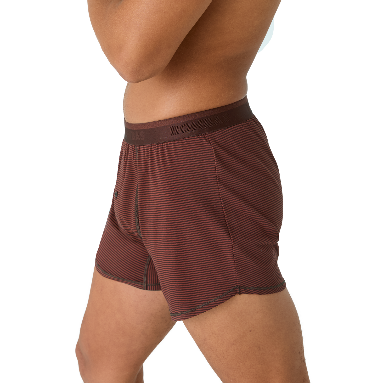 Cotton Modal Blend Boxer - Dark Cocoa Dark Cedar Micro Stripe MO2 [4230]