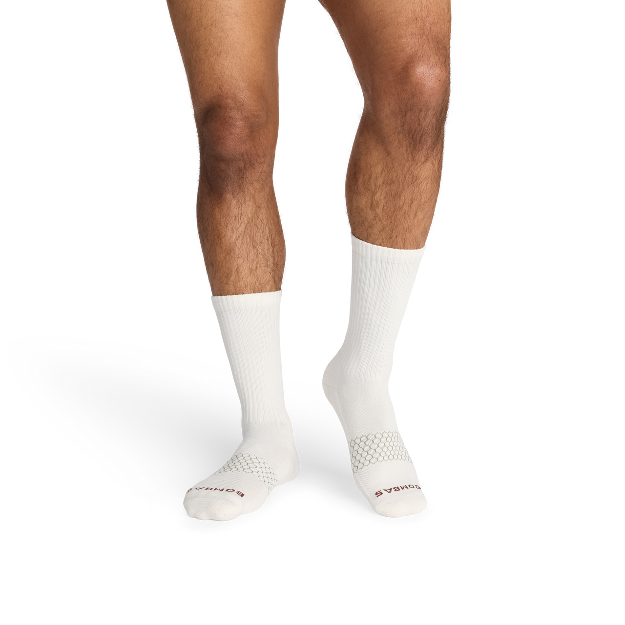 Calf Socks - soft white plum brown MO1 [6570]