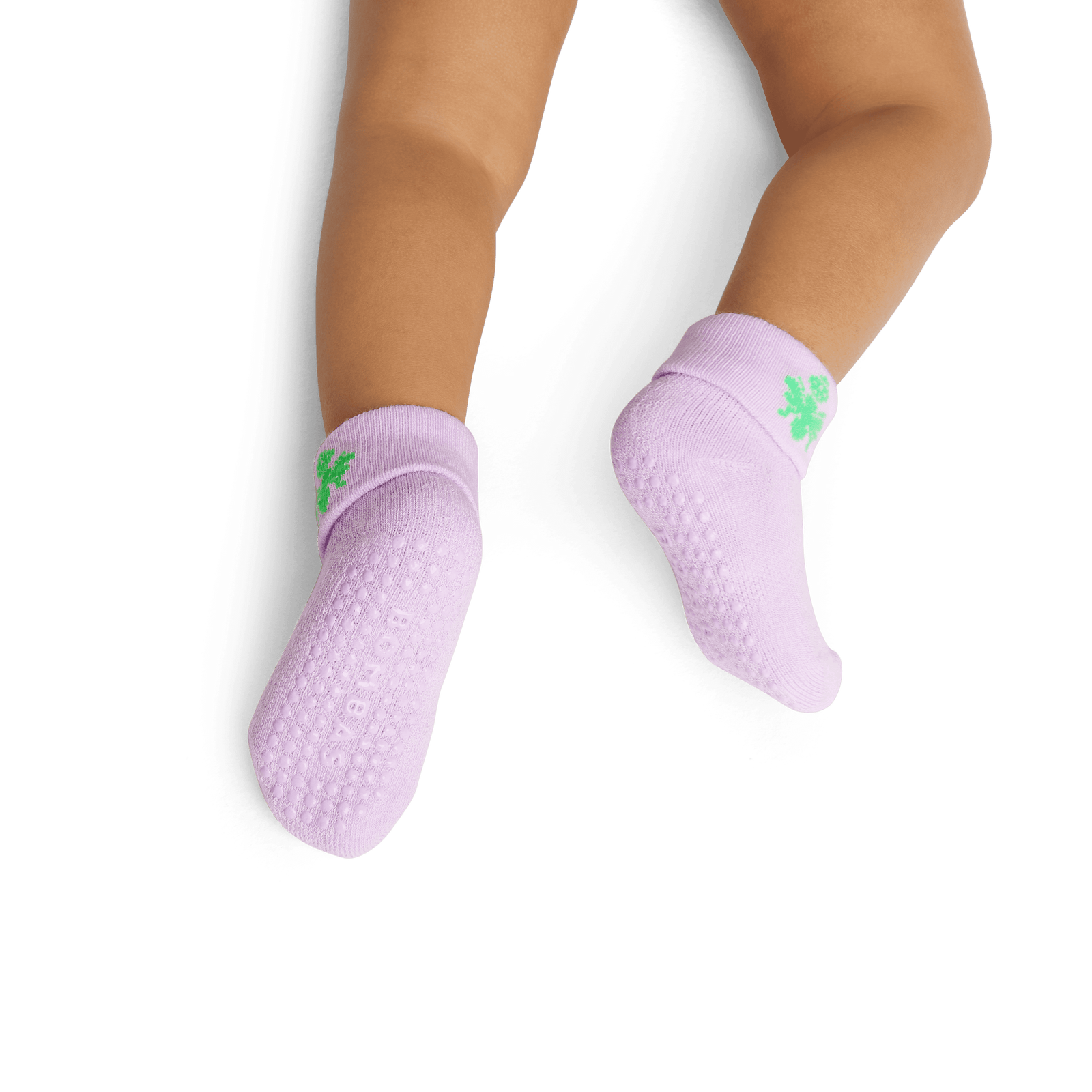 6-12 Baby Solid Calf Gripper Sock Lilac Petal BO2
