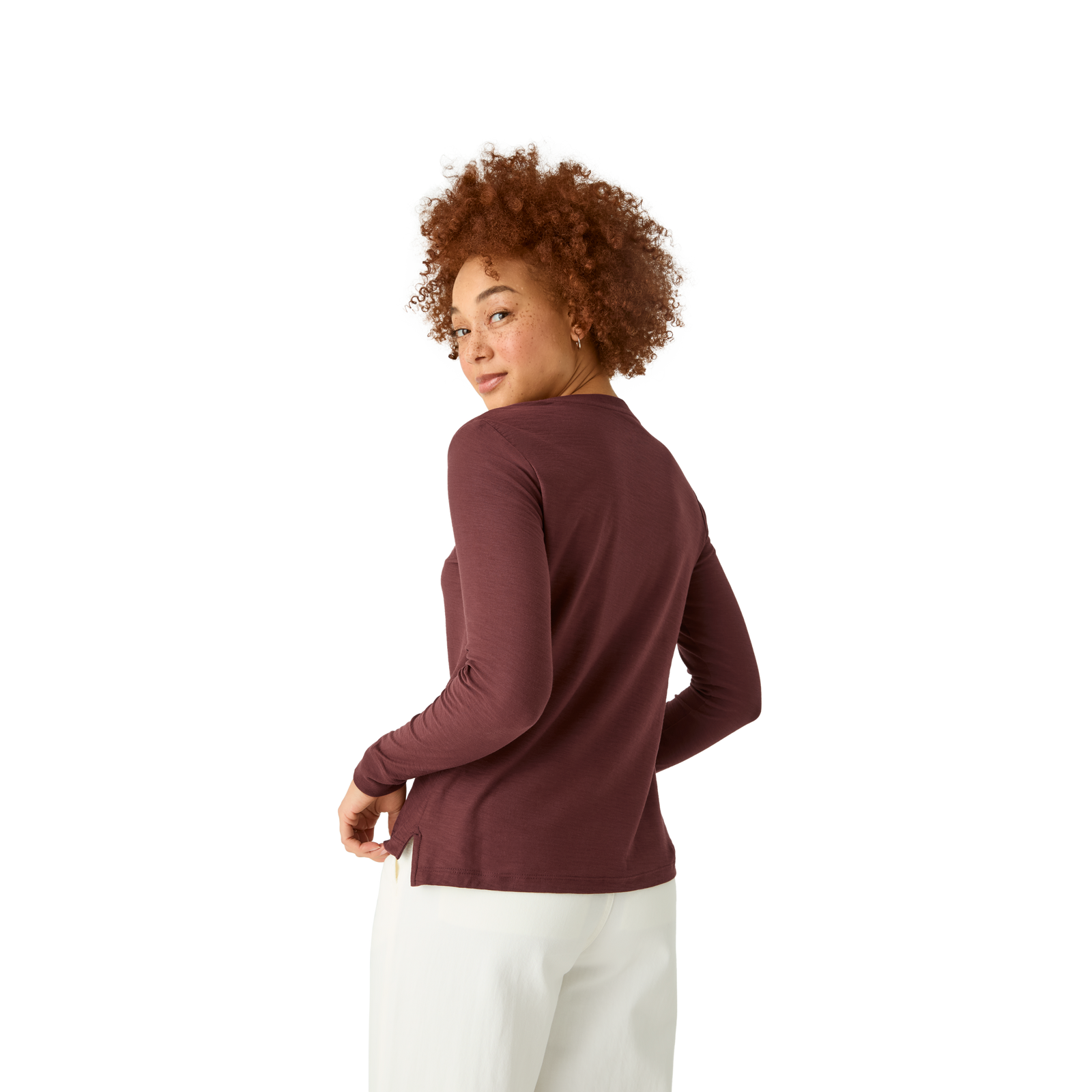 Air Slub Long Sleeve T-Shirt - Dark Cocoa WO3 [6822]