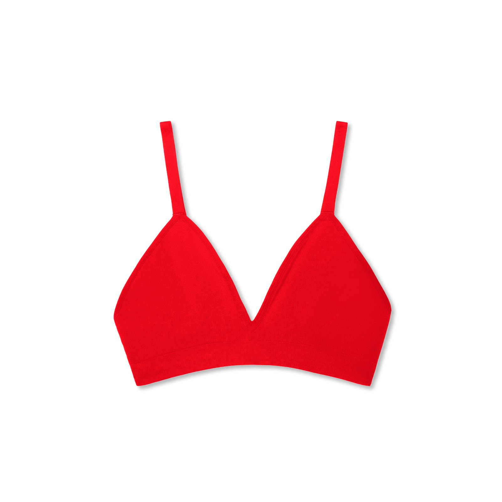 Women's Seamless Triangle Bralette - Red Sky L [7665]