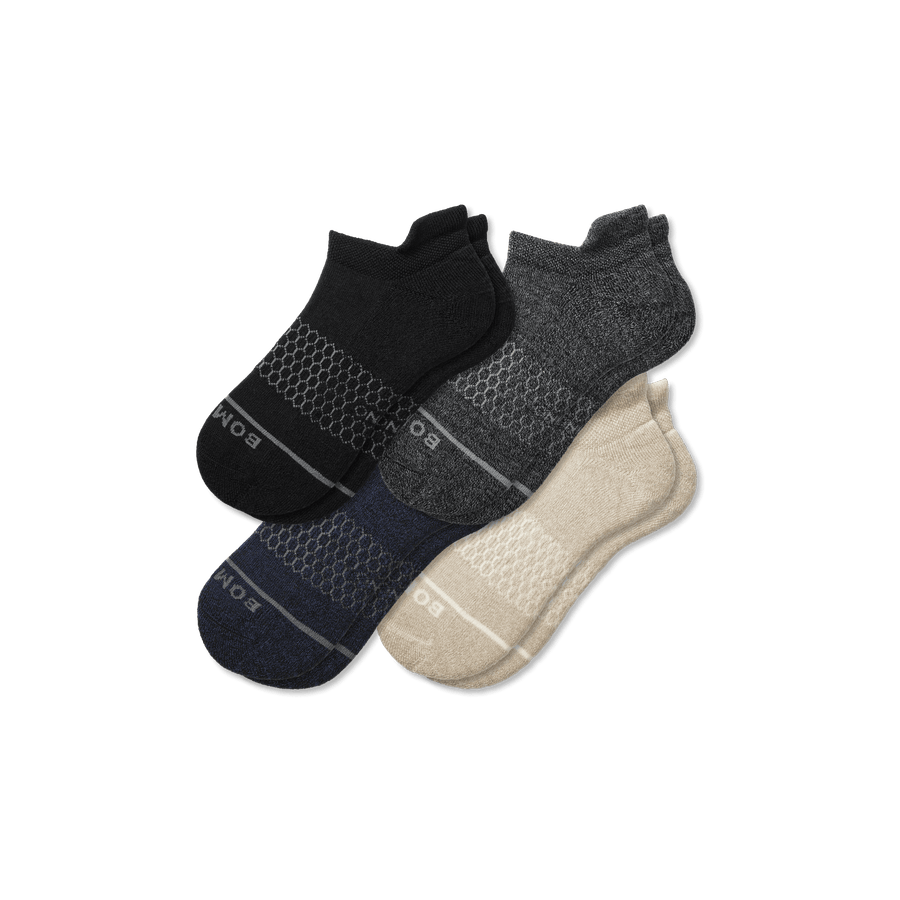 Men's Merino Wool Blend Ankle Sock 4-Pack - Easy Trail Wear