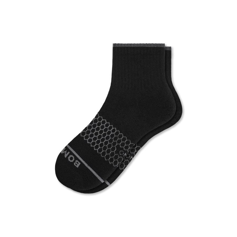 Men's Merino Wool Blend Quarter Socks - Breathable Everyday Cushion