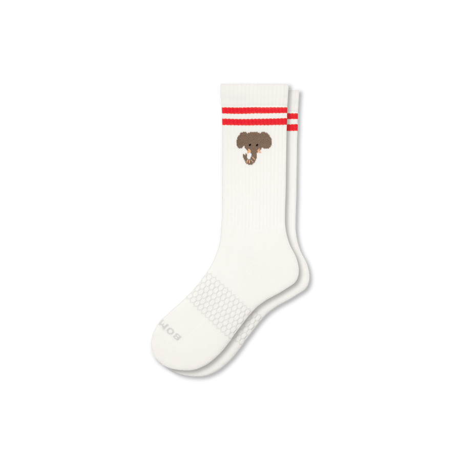 Men’s Safari Stripe Calf Socks - Light Low Cut Step
