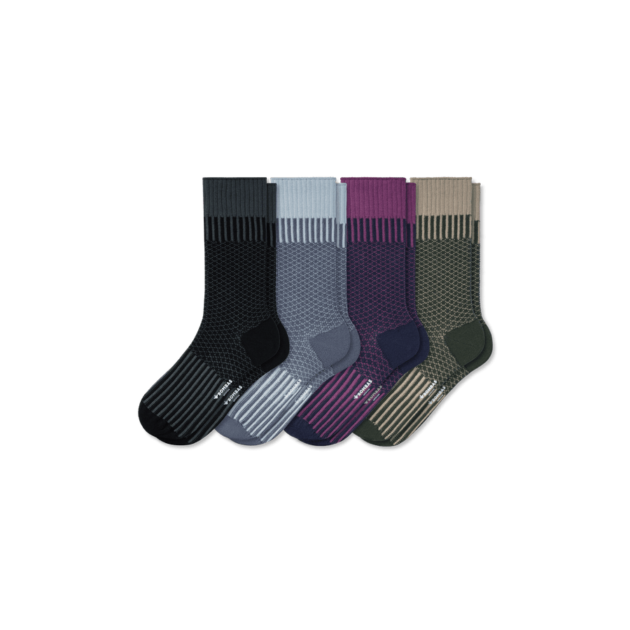 Men’s Jacquard Dress Sock 4-Pack - Modern Shift Wear