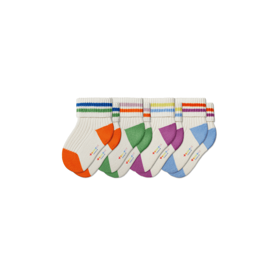 Toddler Pride Calf Sock 4-Pack - Light Everyday Support