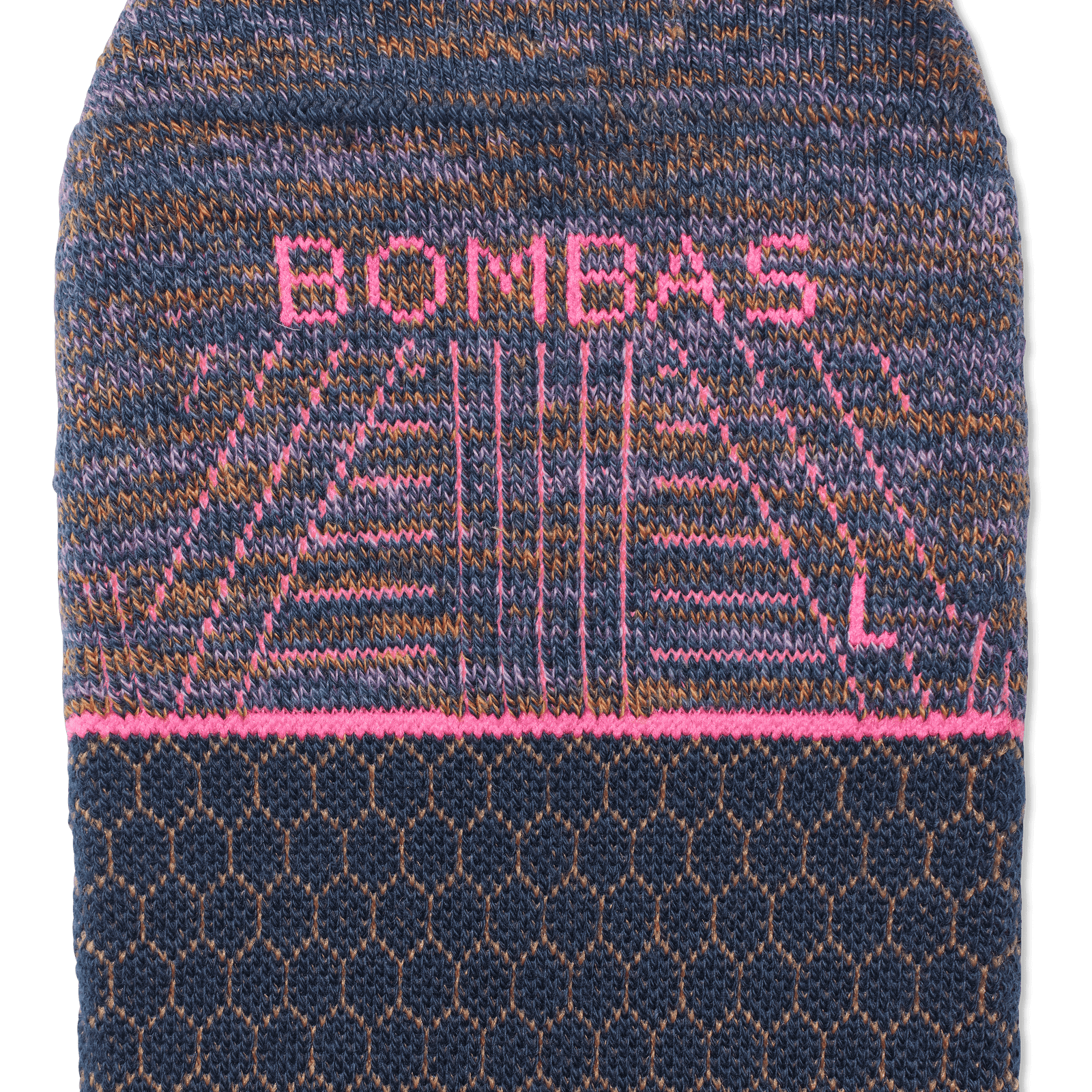 Running Ankle Socks - Navy Ocean / Neon Pink Detail [8065]