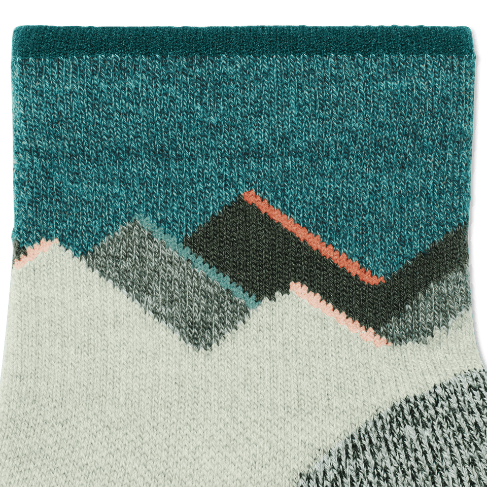 Merino Wool Blend Hiking Quarter Socks - Putty Green Detail [8081]