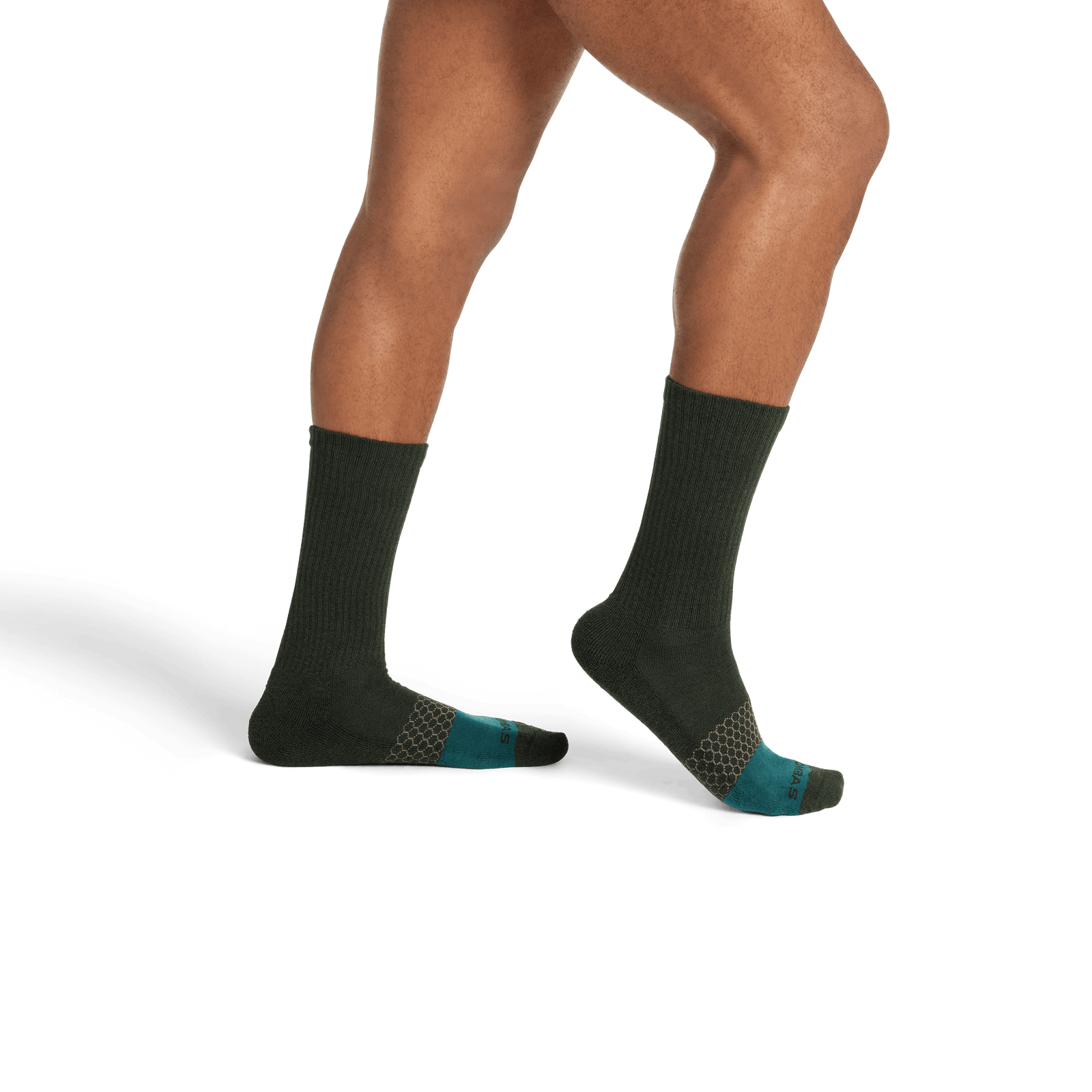 Marl Calf Socks - Black / Midnight Olive MO2 [8103]