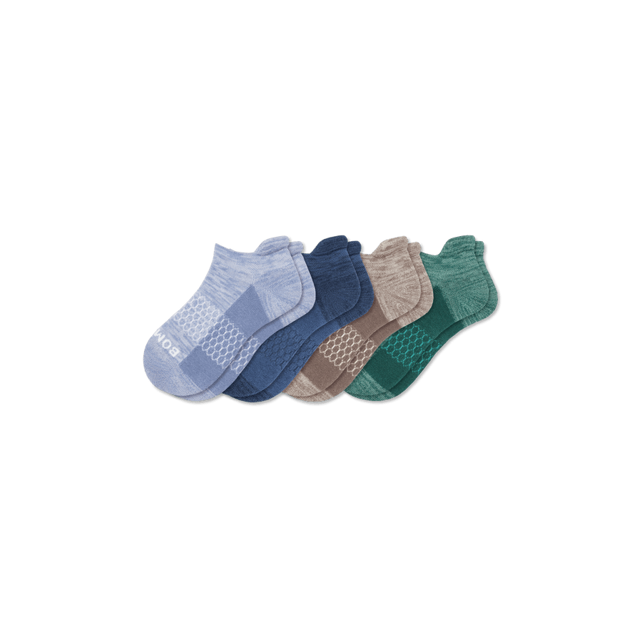 Youth Two Tone Ankle Sock 4-Pack - Outdoor Run Pair
