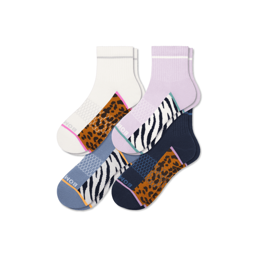 Women's Wild Wear Quarter Sock 4-Pack - Fresh Home Support