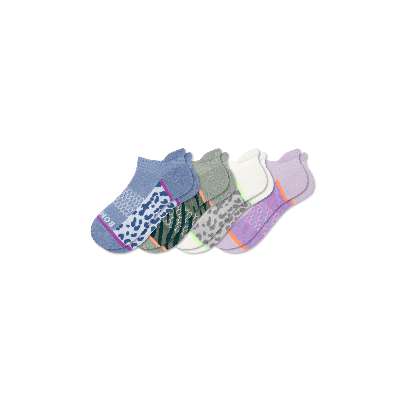 Youth Wild Wear Ankle Sock 4-Pack - Purple Putty Mix L [8241]
