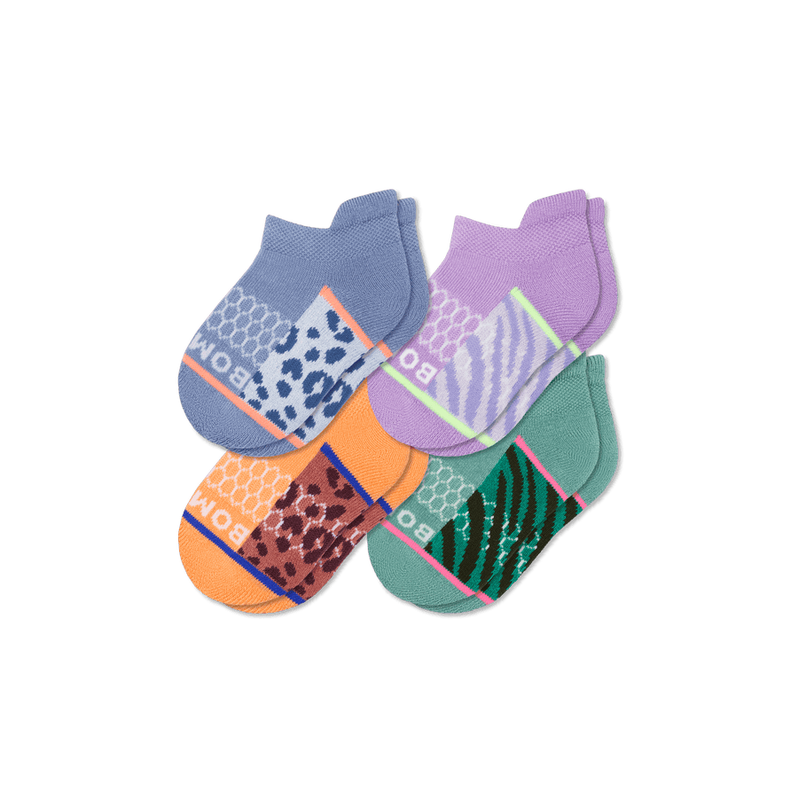 Toddler Wild Wear Ankle Sock 4-Pack - Daily School Wear