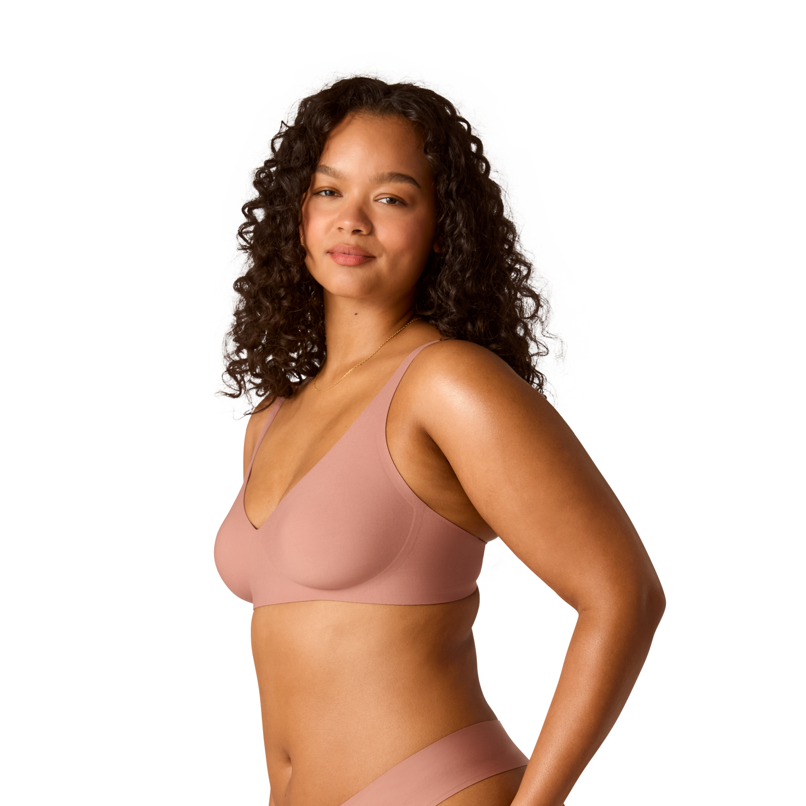 No Show Plunge Bralette - Coco Plum WO2 [8252] [Thong]