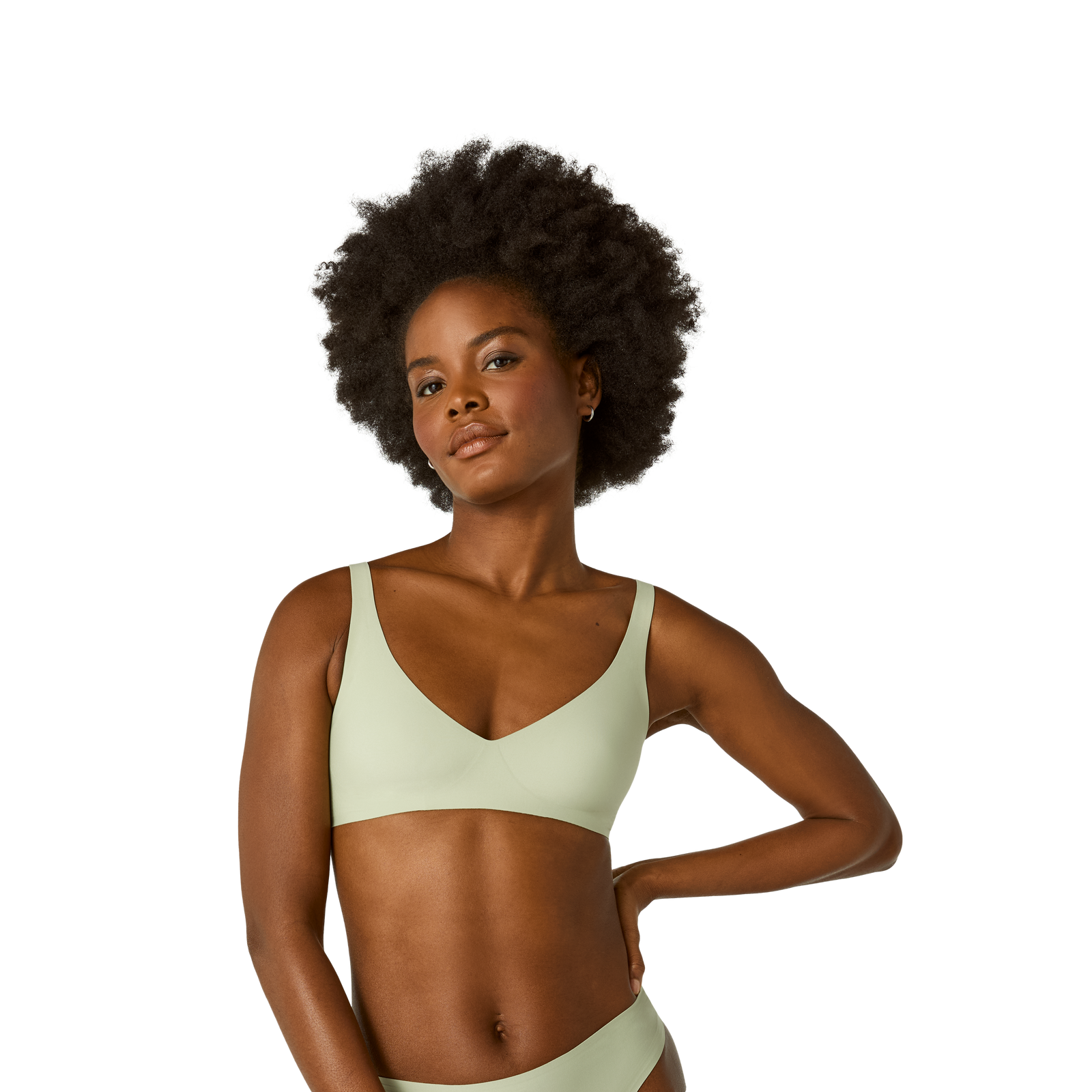 No Show Plunge Bralette - Mica Sage WO3 [8252] [Thong]