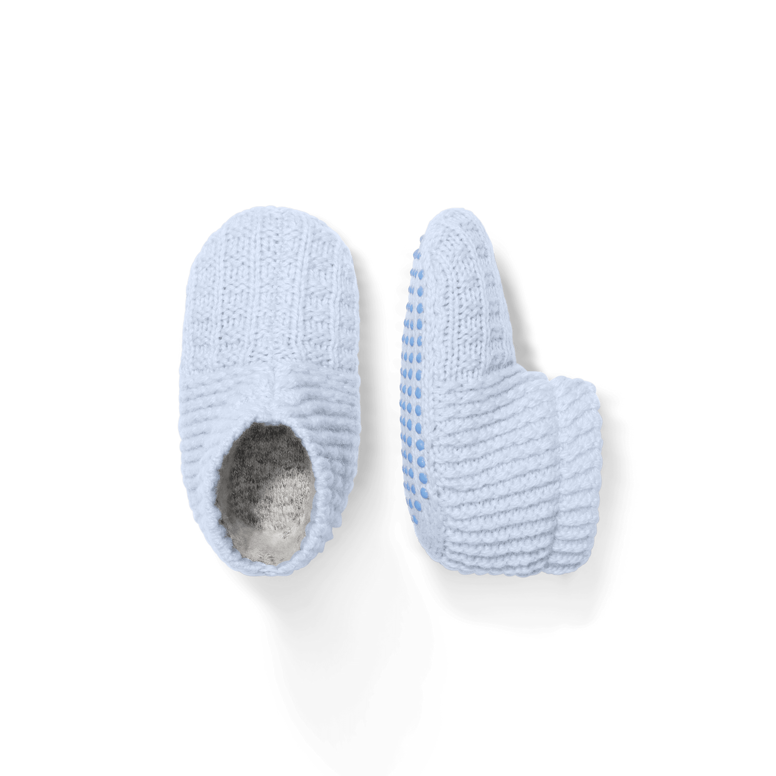 Baby Waffle Gripper Slipper - Halo Blue L Front + Side [8285]
