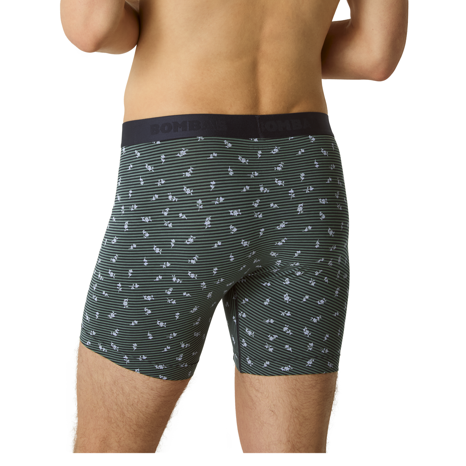Cotton Modal Blend Boxer Brief -MIDNIGHT NAVY / DARK SAGE MICRO STRIPE MO2 [8470]
