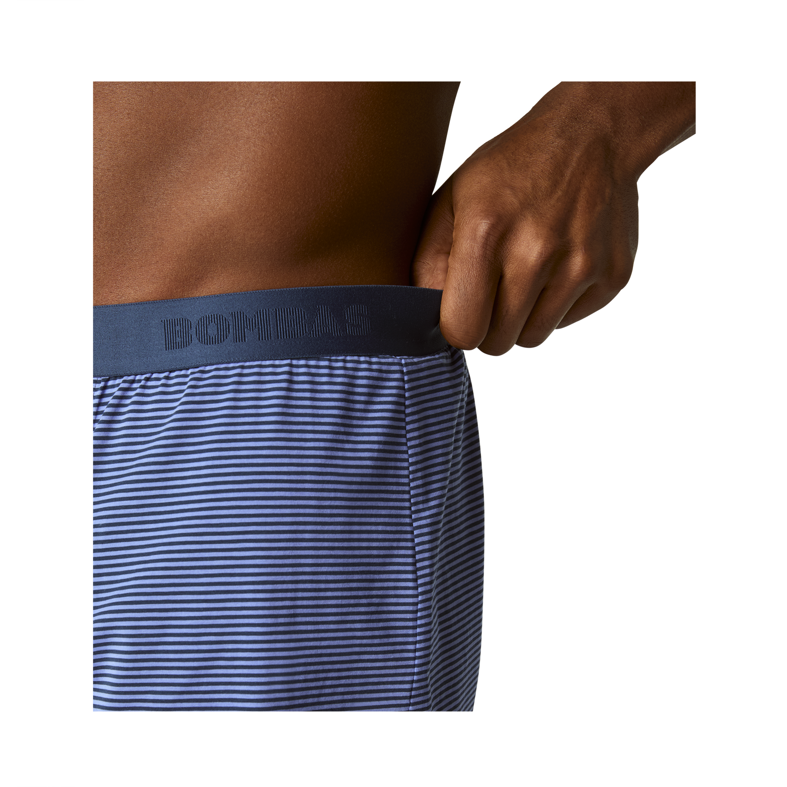 Cotton Modal Blend Boxer Brief - PERI SKY / TIDAL NAVY MICRO STRIPE MO3 [8473]