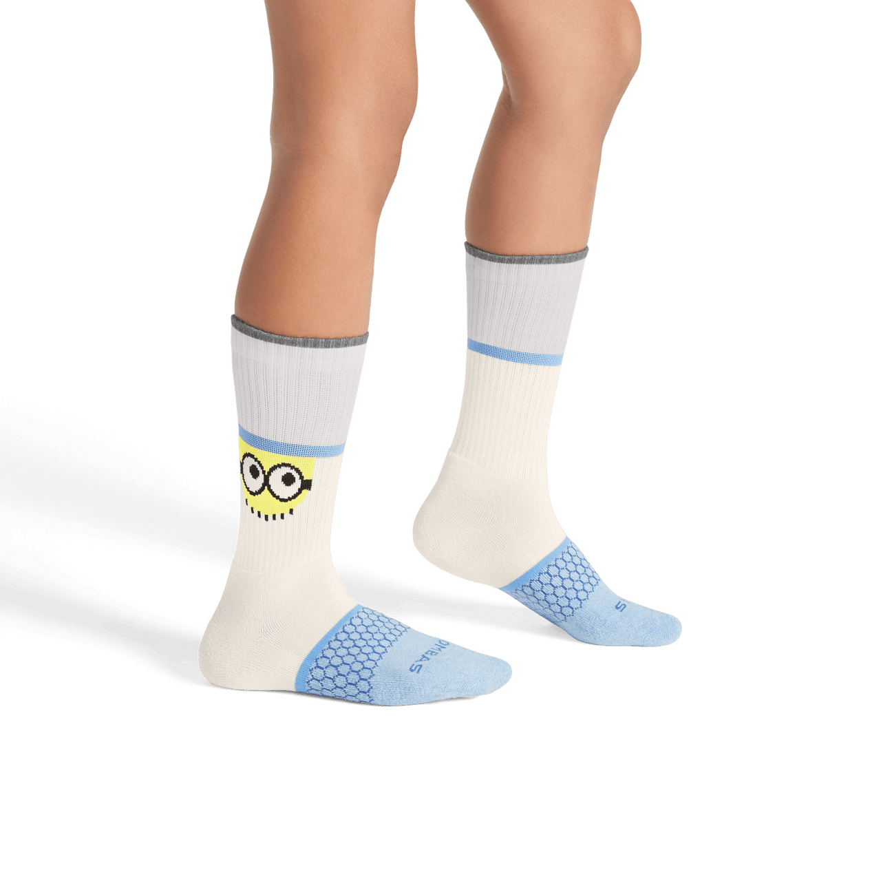 Minions X Bombas Calf Socks - White YO1 [8484]