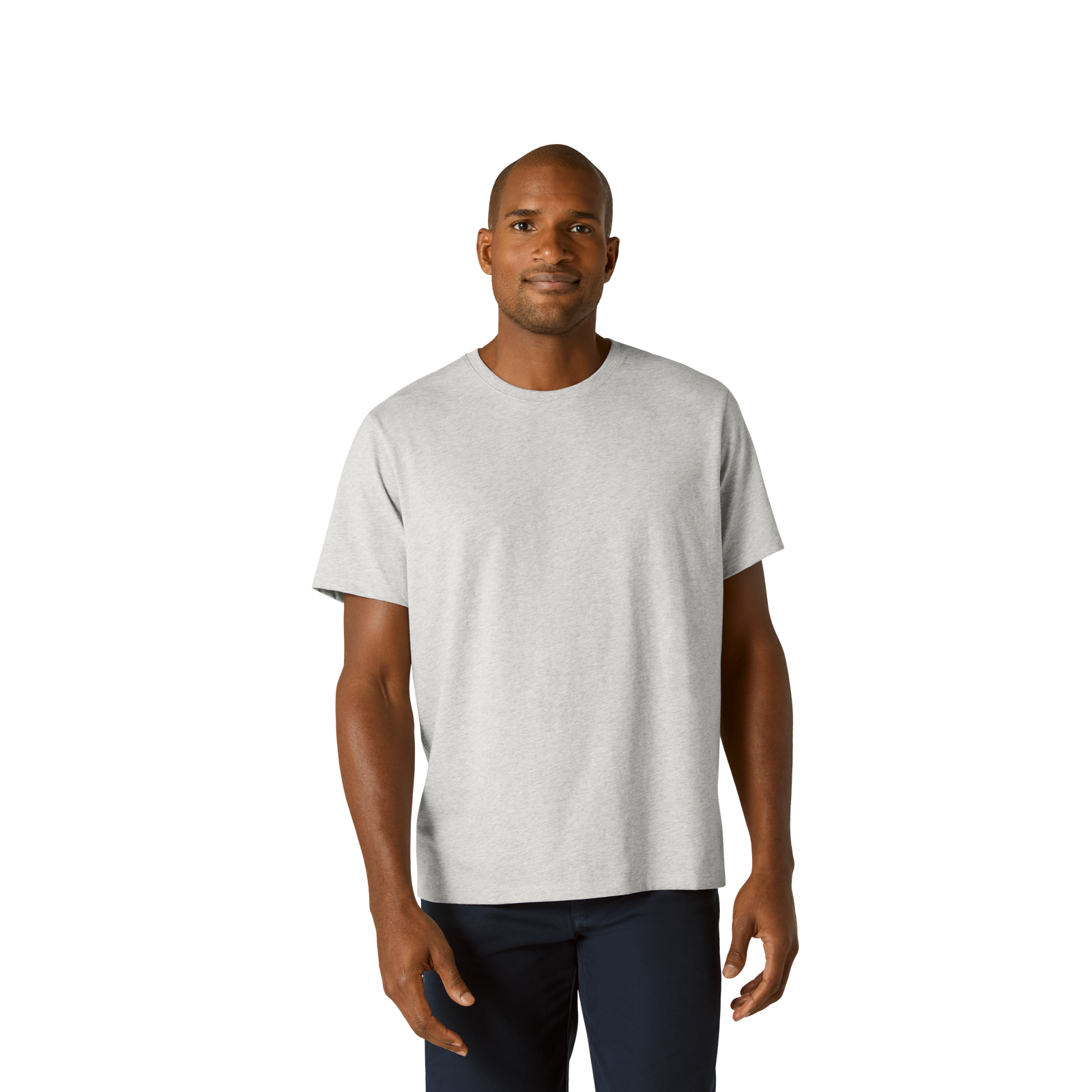 Pima Cotton Crew Neck T-Shirt - Varsity Grey Heather MO1 [8525]