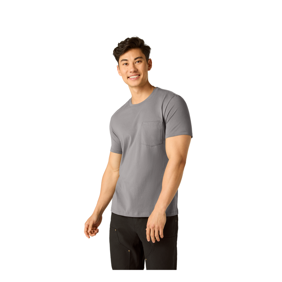 Men's Pima Cotton Pocket Crew Neck T-Shirt - Cotton Crew Style