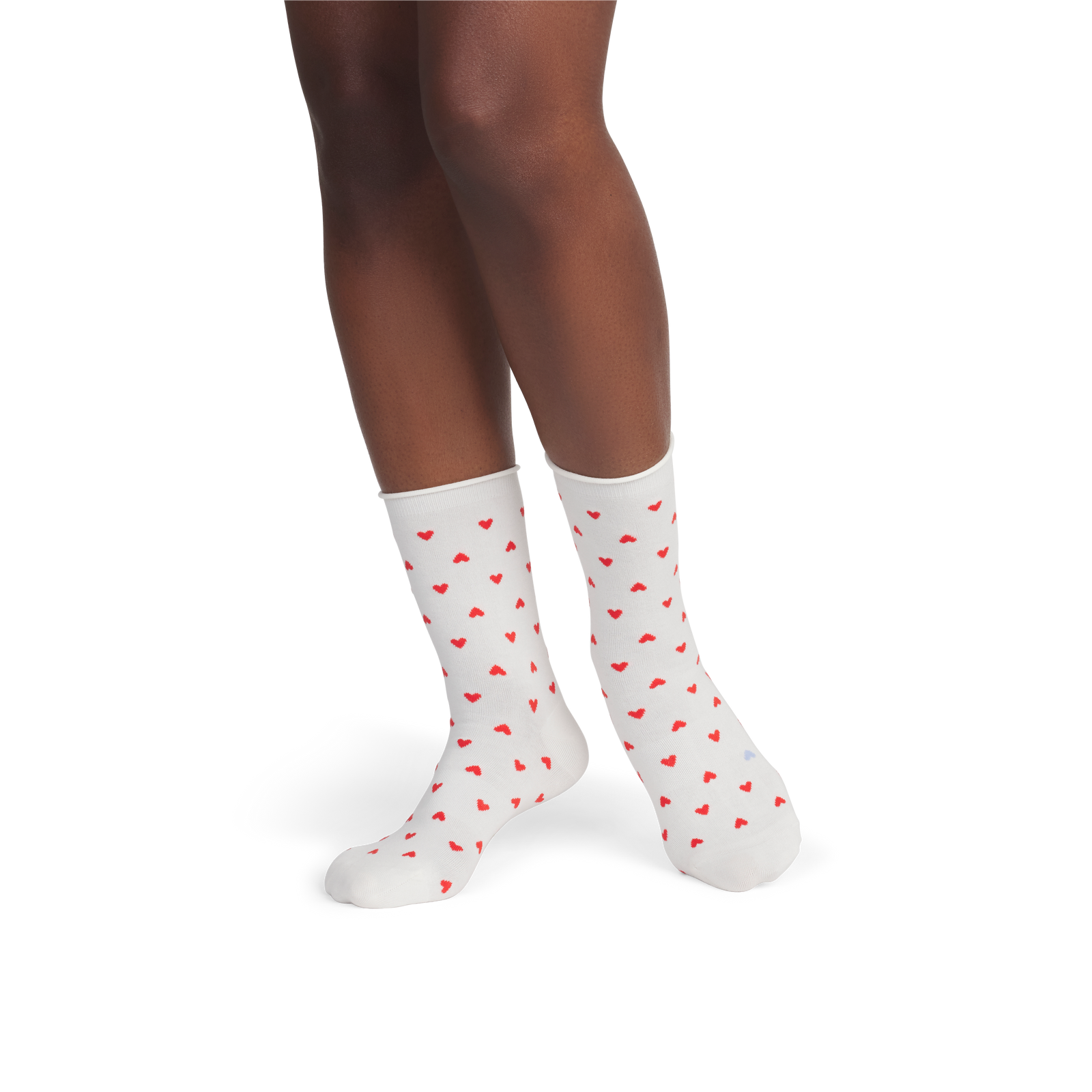 Valentine’s Half Calf Socks - Soft White WO1 [8597]