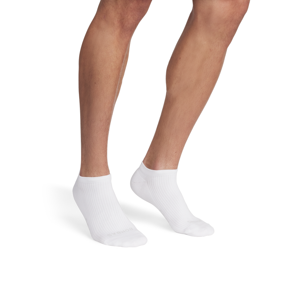 Modern Rib Ankle Socks - White MO1 [8606]