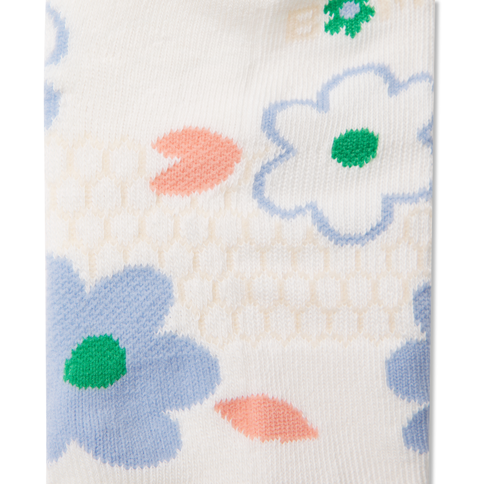 Women's Garden Party Ankle Socks - Soft White Detail [8635]