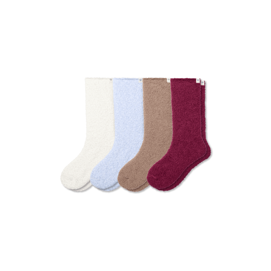 Women's Fuzzy Sock 4-Pack - Light Trail Support