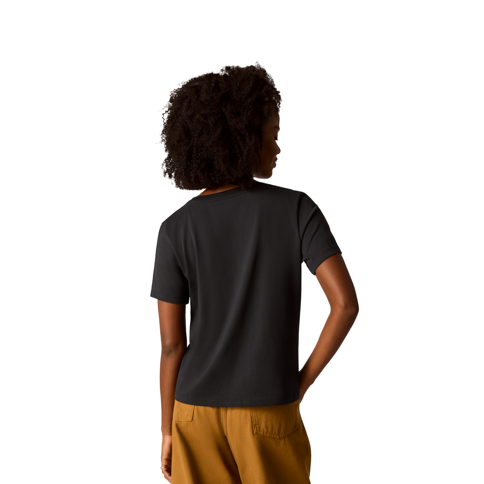 Pima Cotton V-Neck T-Shirt - Black WO3 [8738]
