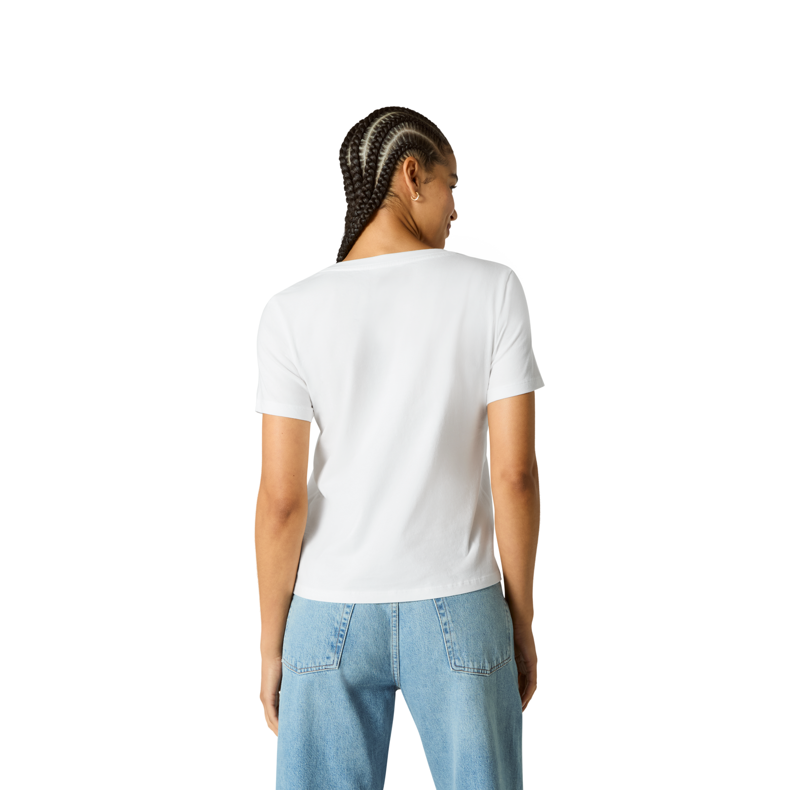 Pima Cotton V-Neck T-Shirt - White WO3 [8738]