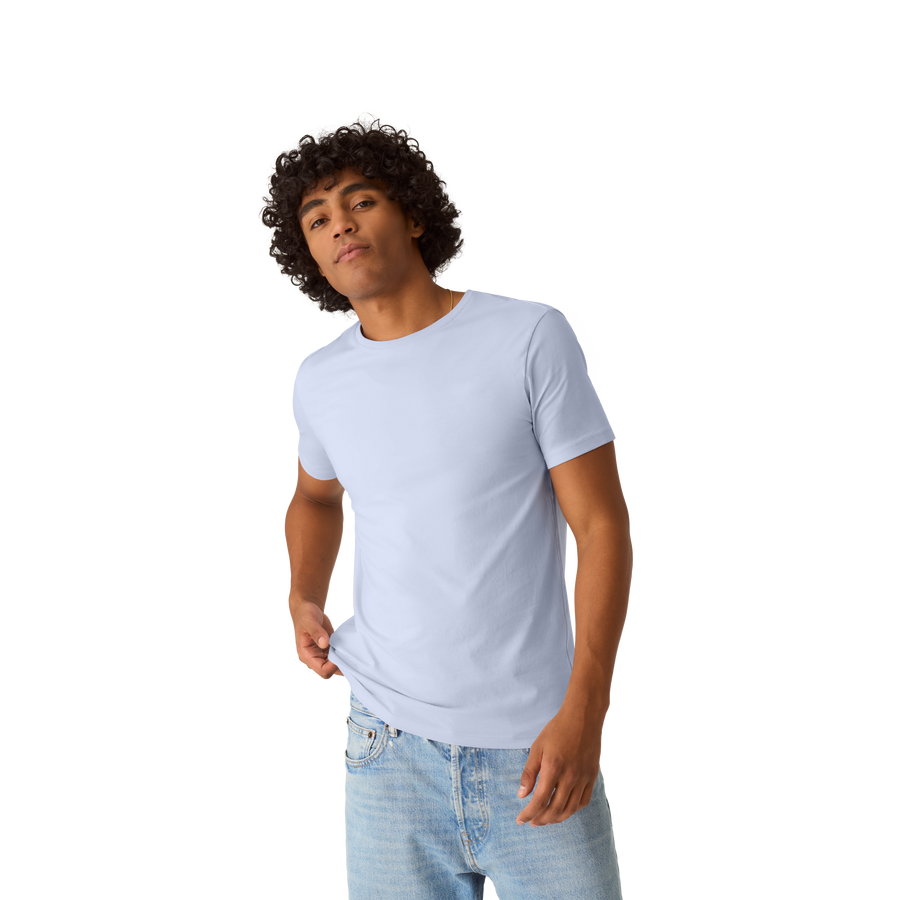 Men's Pima Cotton Slim Crew Neck T-Shirt - Light Street Ready