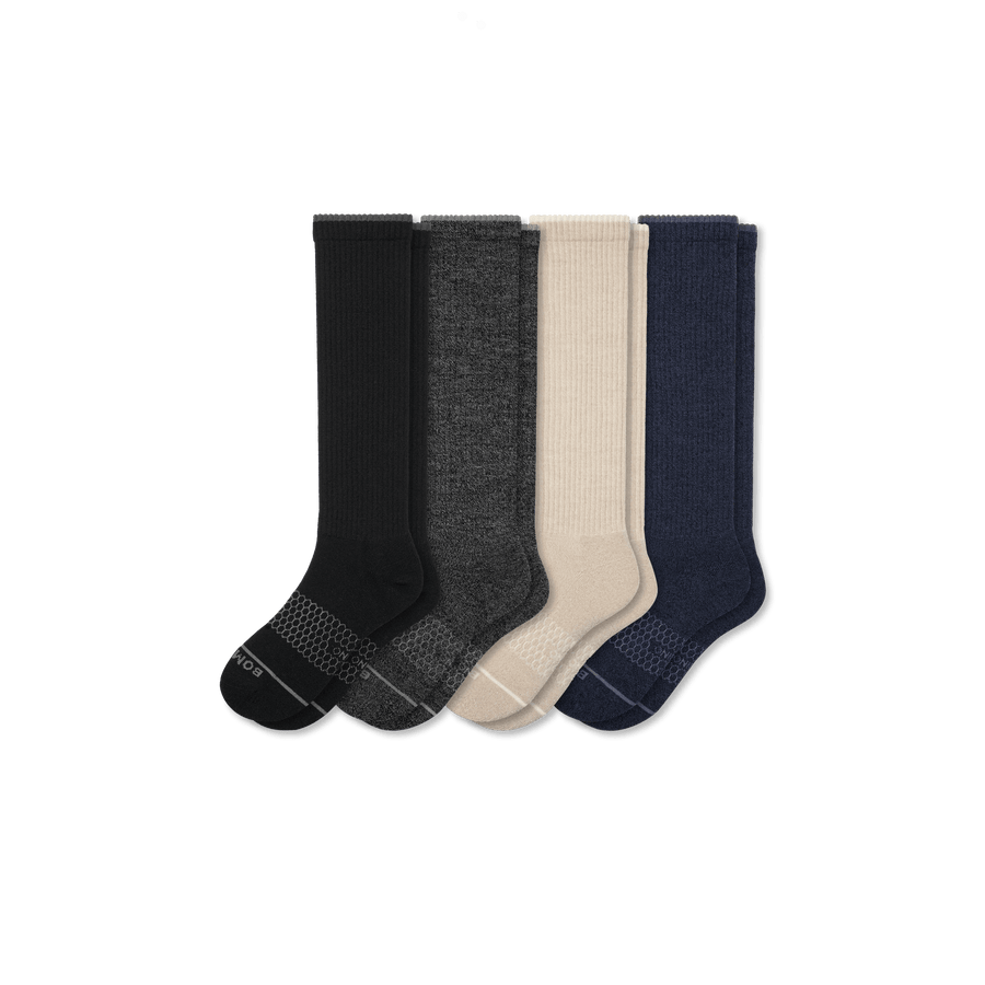 Women's Merino Wool Blend Knee-High Sock 4-Pack - Weekend Home Comfort