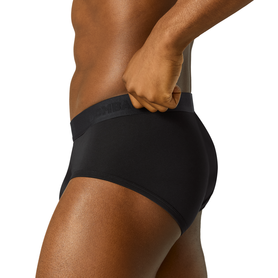 Cotton Modal Blend Brief - Black MO2 [8817]