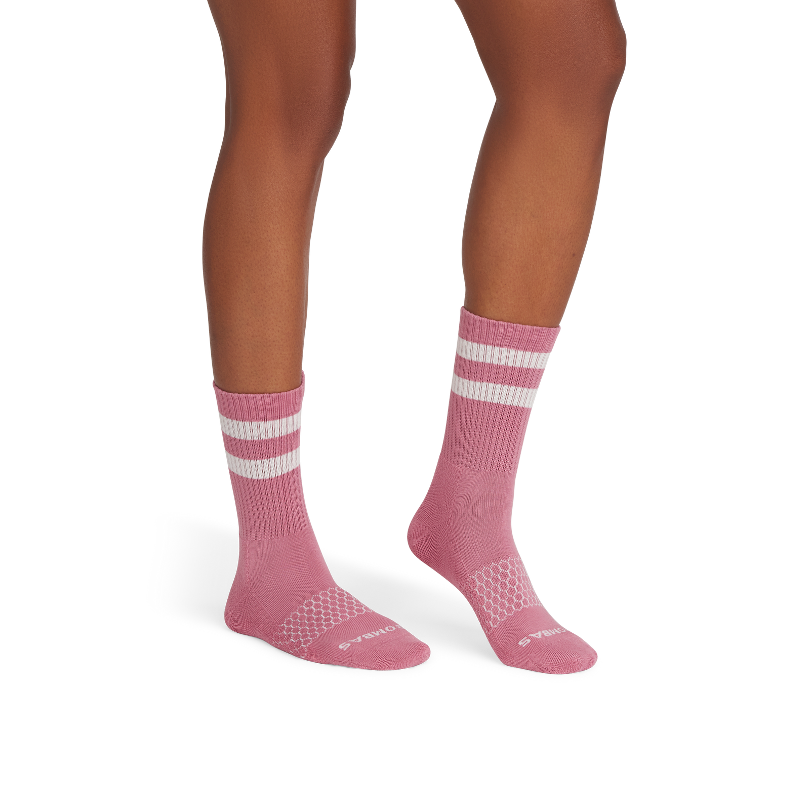 Half Calf Socks driedrose-softwhite-onmodel-2-transparent