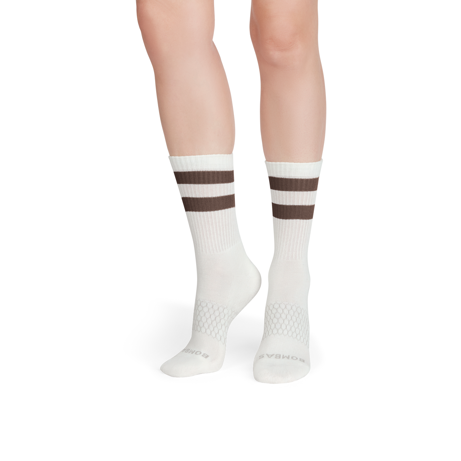 Half Calf Socks softwhite-mushroomgrey-onmodel-2-transparent